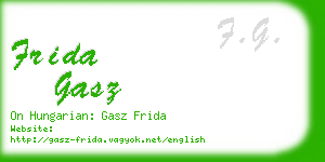 frida gasz business card